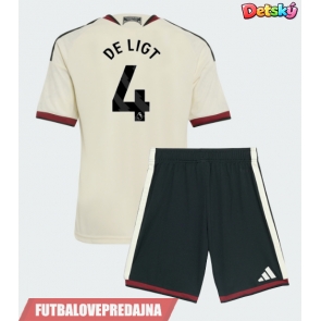 Lacne Dětský Futbalové dres Manchester United Matthijs de Ligt #4 2026-27 Krátky Rukáv - Tretina (+ trenírky)